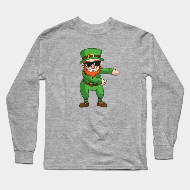 Flossing Leprechaun Long Sleeve T-Shirt by SLAG_Creative